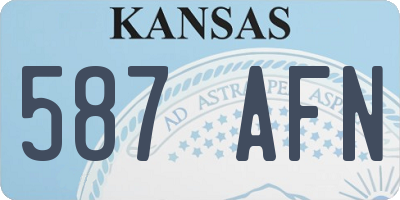 KS license plate 587AFN