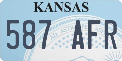 KS license plate 587AFR