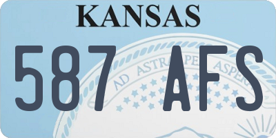 KS license plate 587AFS