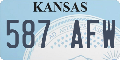 KS license plate 587AFW