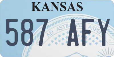 KS license plate 587AFY