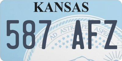 KS license plate 587AFZ
