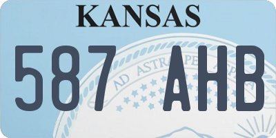 KS license plate 587AHB