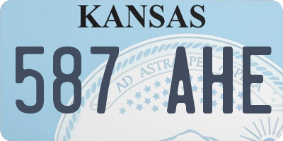 KS license plate 587AHE