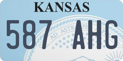 KS license plate 587AHG