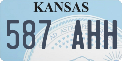 KS license plate 587AHH
