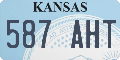 KS license plate 587AHT