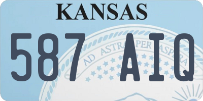 KS license plate 587AIQ