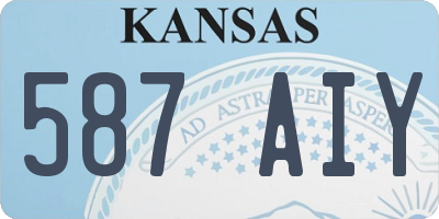KS license plate 587AIY