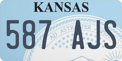 KS license plate 587AJS