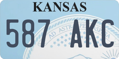 KS license plate 587AKC