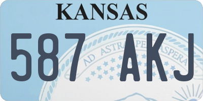 KS license plate 587AKJ