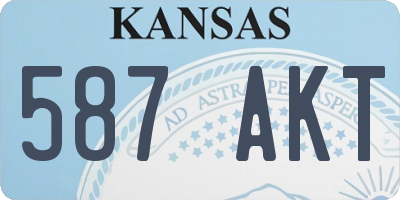 KS license plate 587AKT