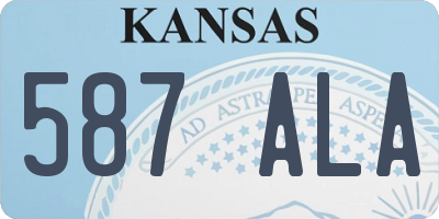 KS license plate 587ALA