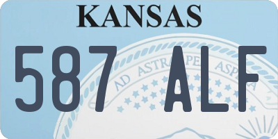 KS license plate 587ALF