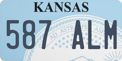 KS license plate 587ALM