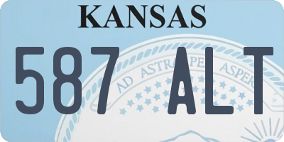KS license plate 587ALT