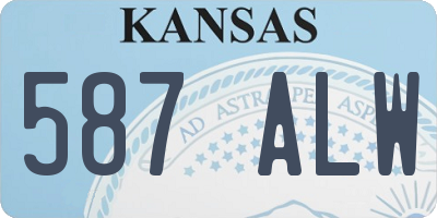KS license plate 587ALW