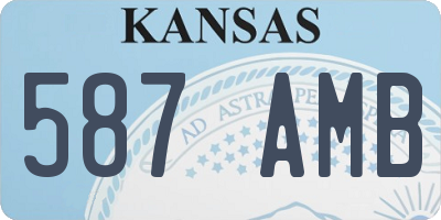 KS license plate 587AMB