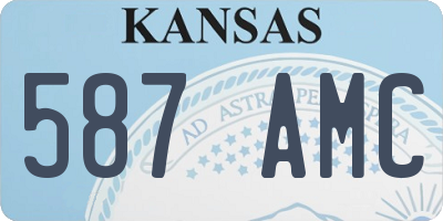 KS license plate 587AMC