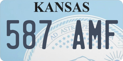 KS license plate 587AMF