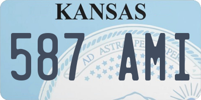 KS license plate 587AMI