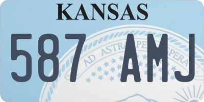 KS license plate 587AMJ