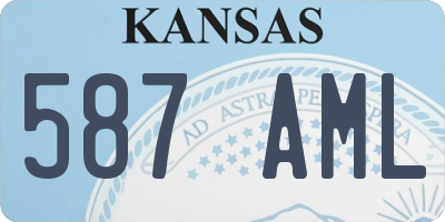 KS license plate 587AML