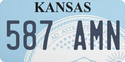 KS license plate 587AMN