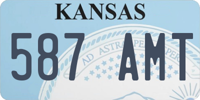 KS license plate 587AMT