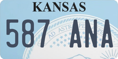 KS license plate 587ANA