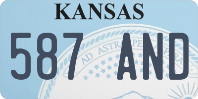 KS license plate 587AND