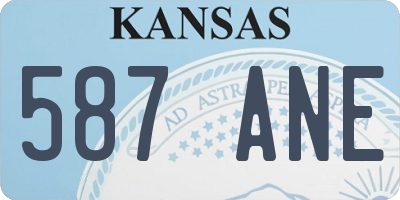 KS license plate 587ANE