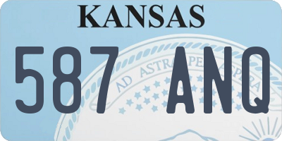 KS license plate 587ANQ