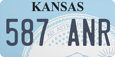 KS license plate 587ANR