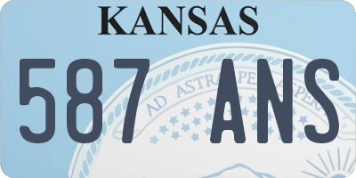 KS license plate 587ANS