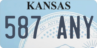 KS license plate 587ANY