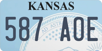 KS license plate 587AOE