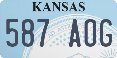 KS license plate 587AOG