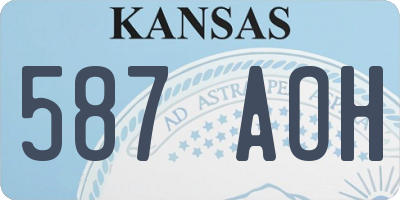 KS license plate 587AOH