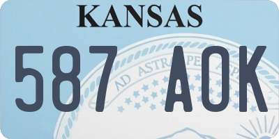 KS license plate 587AOK