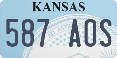 KS license plate 587AOS