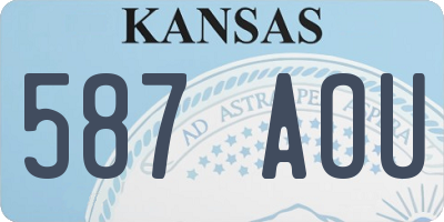 KS license plate 587AOU