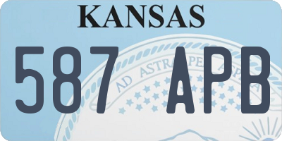 KS license plate 587APB