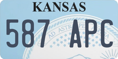 KS license plate 587APC