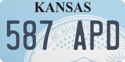 KS license plate 587APD