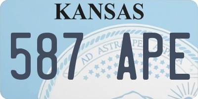 KS license plate 587APE