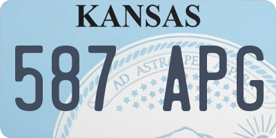 KS license plate 587APG