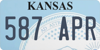 KS license plate 587APR
