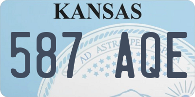 KS license plate 587AQE